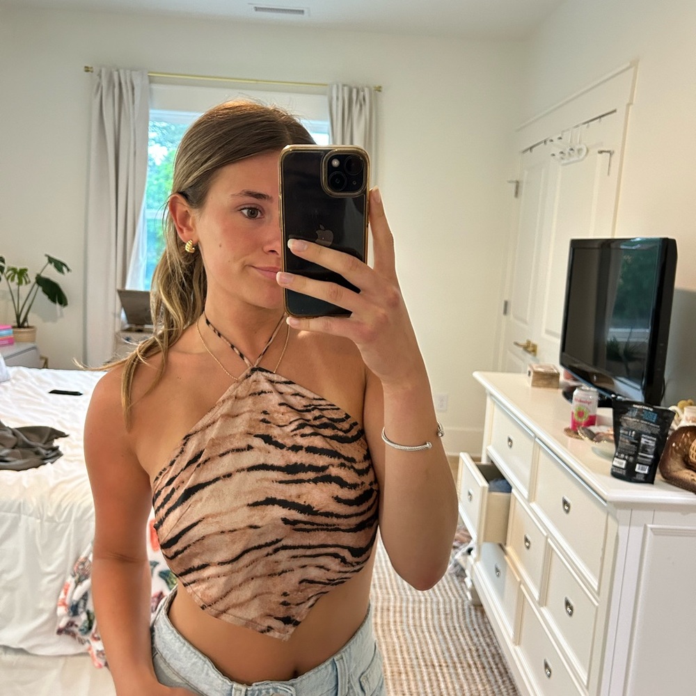 Princess Polly Animal Print Halter Top